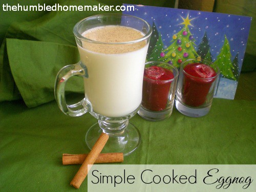 If you want homemade eggnog but don't like the thought of drinking raw eggs, try this simple cooked version! This stovetop eggnog has a custard base that makes the drink rich and creamy.