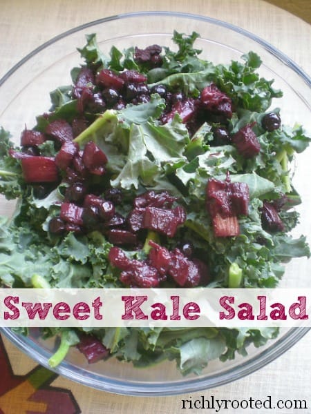Sweet Kale Salad - RichlyRooted.com