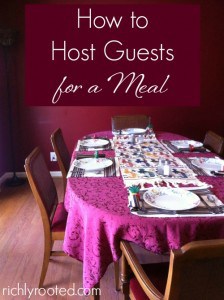 How to Host Guests for a Meal