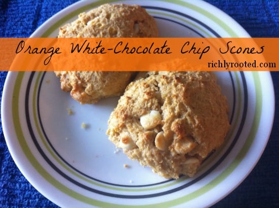 Orange White-Chocolate Chip Scones