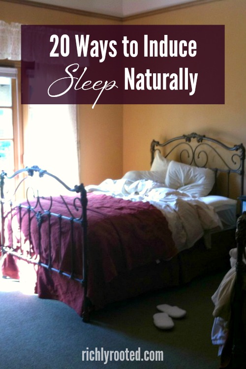 Sleep better at night with these 20 ways to induce sleep naturally and get well rested. If you have trouble falling asleep, these natural sleep aids will do the trick so you can overcome fatigue in your daily routine! #sleep #SleepAid