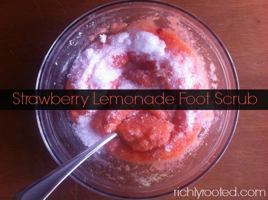 Strawberry Lemonade Foot Scrub Recipe - RichlyRooted.com