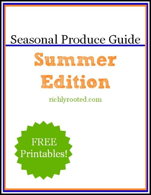 Find out what fruits and vegetables are in season this summer! Here are four printable seasonal produce guides, divided up by region. (And they're FREE!)