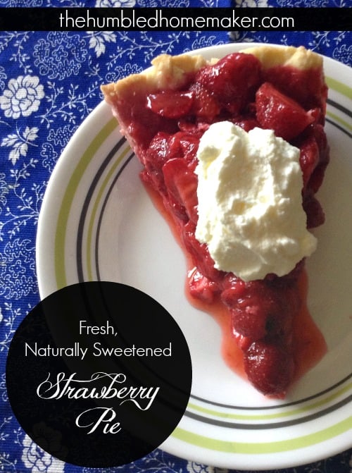 This chilled, lightly-sweetened fresh strawberry pie is the perfect recipe for a summer picnic or 4th of July celebration!