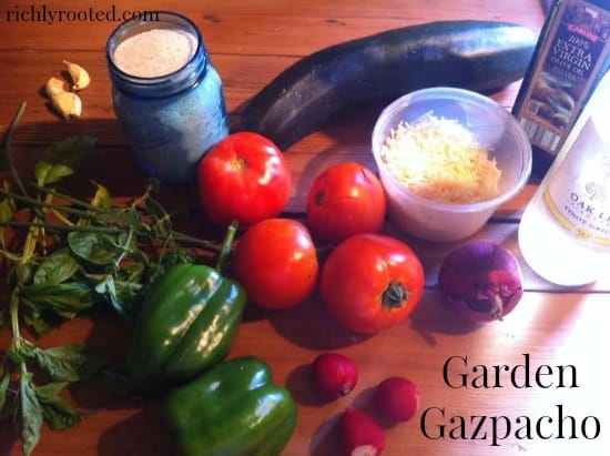 Garden Gazpacho Ingredients - RichlyRooted.com