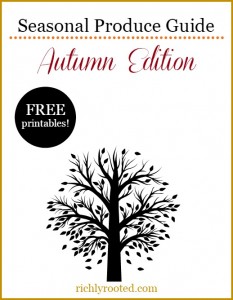 FREE Printable Autumn Produce Guide