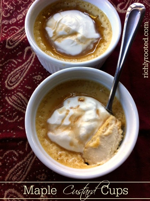 This maple custard looks amazing! I love how it's sweetened with just maple syrup--it's a simple and elegant dessert!