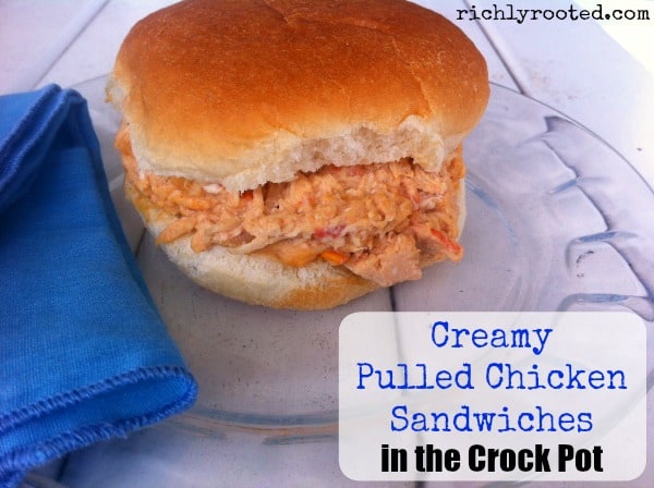 Creamy Pulled Chicken Sandwiches
