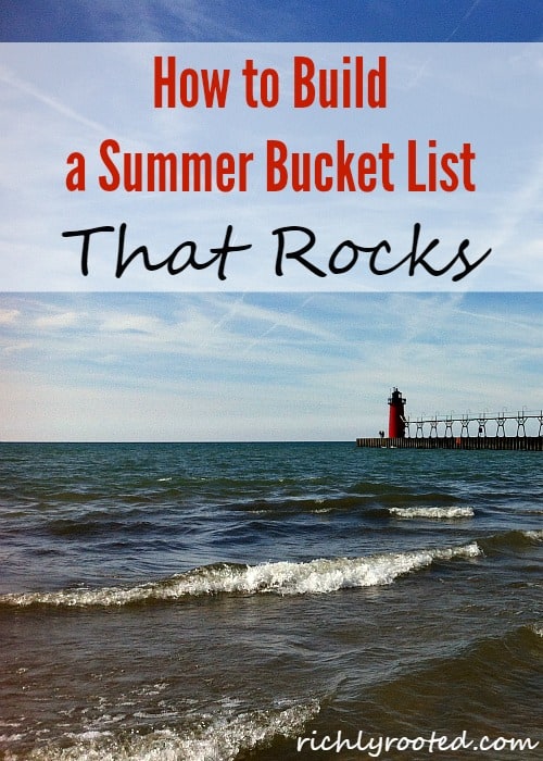 Creating a summer bucket list is a great way to help you live intentionally in the season! Here are 5 must-have categories for your summer bucket list. #IntentionalSummer #SummerBucketList