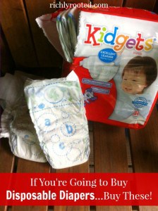 Since there are lots of disposable diapers in our future, I'm all about finding a brand that's the best value while still being good quality. I was recently introduced to Kidgets diapers, which you can find at Family Dollar stores.
