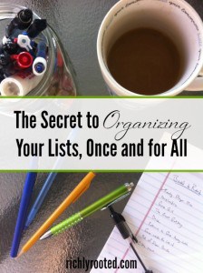The Secret to Organizing Your Lists, Once and for All