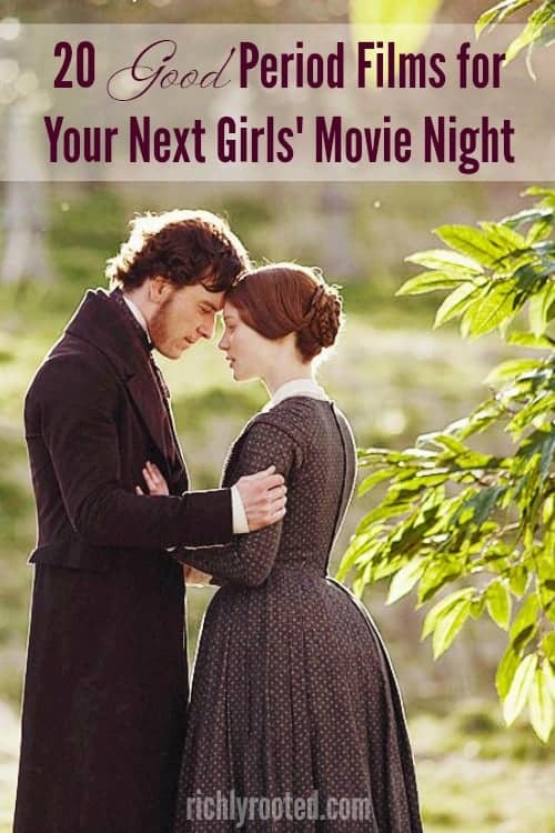 Need a good period film to watch? Here are 20 romantic period dramas to choose from for your next girls' movie night! Although they make good "chick flicks," all of these movies are good quality, with engaging story lines and memorable characters. #PeriodFilms #PeriodDrama