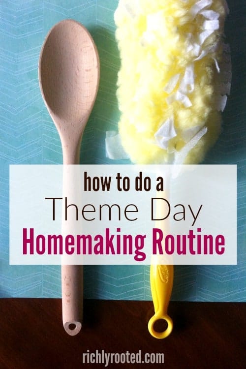 This homemaking routine rocked my world this year! Here's how to implement theme days for your homemaking routine, and how to use your daily planner to make it happen. Genius! #HomemakingRoutine #planner