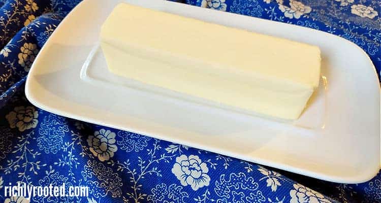 Stick of butter on a butter dish