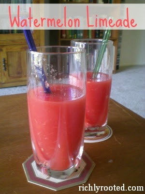 Watermelon Limeade Recipe - RichlyRooted.com