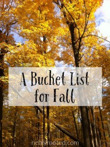 Making a bucket list each fall helps me to notice and savor the seasons simple pleasures. These are great ideas to add to live intentionally this autumn!