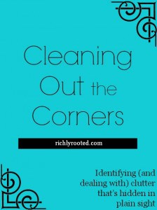 Cleaning Out the Corners - RichlyRooted.com