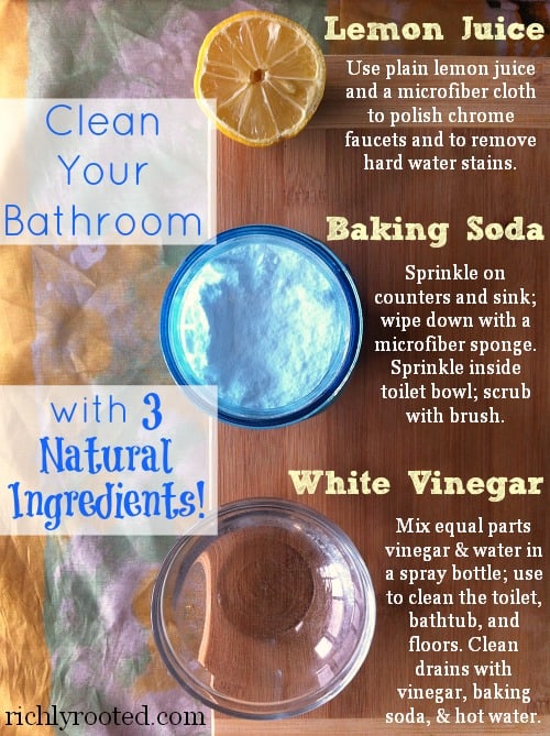 Clean Your Bathroom with 3 Natural Ingredients - RichlyRooted.com