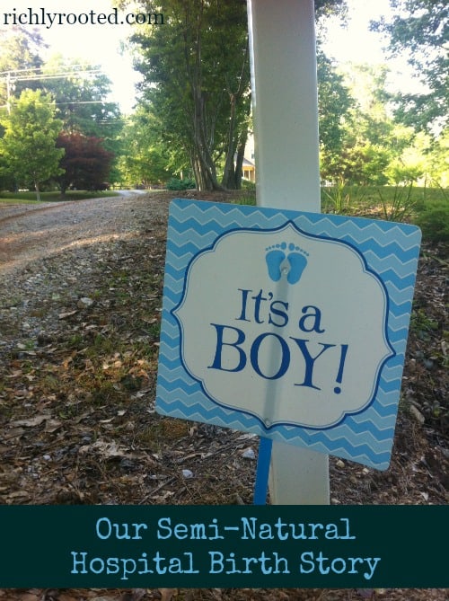 This is the story of our baby boy's birth...born in a hospital, no epidural, but with a Pitocin induction! #BirthStory