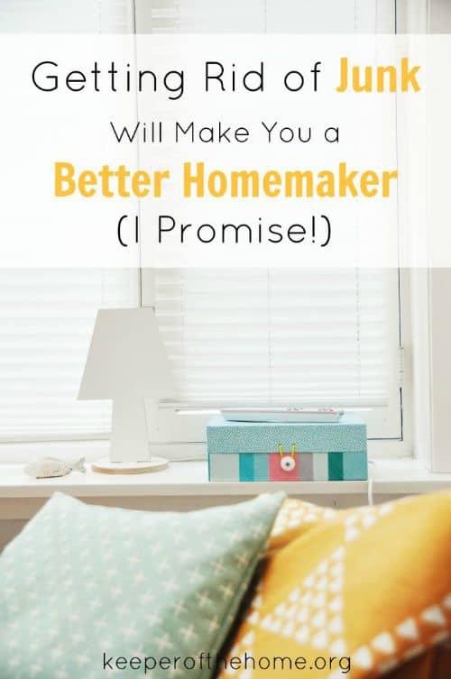 Declutter to improve your homemaking! I had no idea what a difference decluttering would make to my homemaking, but it’s been profound. #DeclutteringTips #IntentionalHomemaking