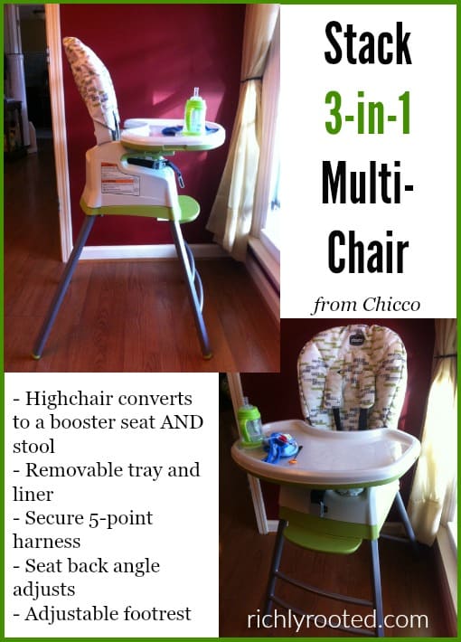 This is the best highchair! You can use it when your baby is an infant all the way through toddlerhood! It converts from a highchair to a booster seat to a stool. #firstfoods #ChiccoBaby