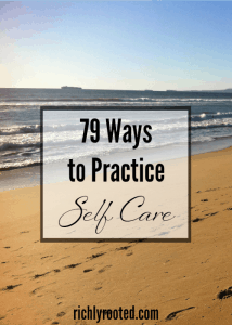 Hands down, this is the best list of self-care ideas I've come across! If you ever lack for inspiration and ideas for practicing self care, refer to this list and pick something that refreshes your body, mind, or soul.