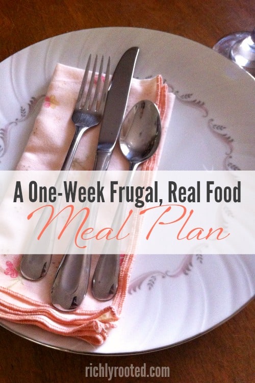When you want to save a little time, try out this ready-made meal plan. It's frugal, simple, and made with real food ingredients! (And it's super tasty!) #MealPlan #RealFoodMealPlan