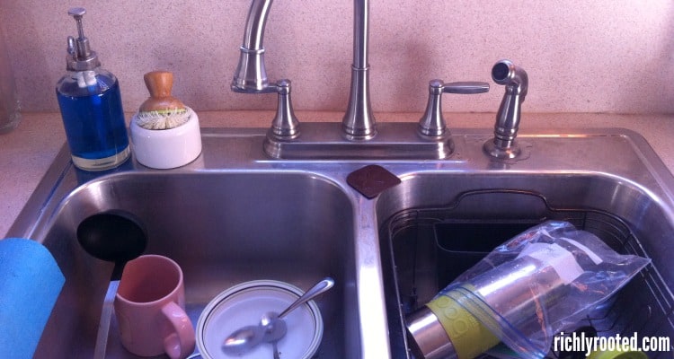 Responsible adults don't go to bed with a sink full of dirty dishes!